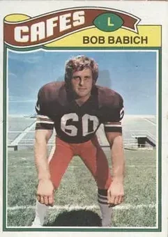 1977 Topps Mexican #47 - Bob Babich - Cleveland Browns
