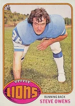 1976 Topps #508 - Steve Owens - Detroit Lions
