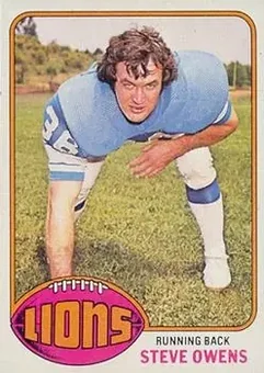 1976 Topps #508 - Steve Owens - Detroit Lions 1976 Topps #508 - Steve Owens - Detroit Lions