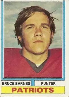 1974 Topps #522 - Bruce Barnes - New England Patriots