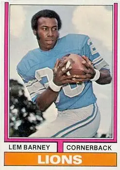 1974 Topps #525 - Lem Barney - Detroit Lions