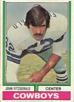 1974 Topps #526 - John Fitzgerald - Dallas Cowboys - Front