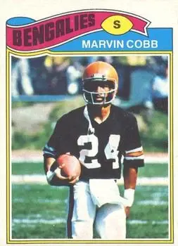 1977 Topps Mexican #52 - Marvin Cobb - Cincinnati Bengals - Front 1977 Topps Mexican #52 - Marvin Cobb - Cincinnati Bengals - Front