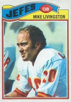 1977 Topps Mexican #58 - Mike Livingston - Kansas City Chiefs - Front 1977 Topps Mexican #58 - Mike Livingston - Kansas City Chiefs - Front