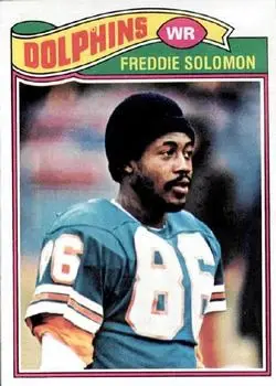 1977 Topps #54 - Freddie Solomon - Miami Dolphins - Front 1977 Topps #54 - Freddie Solomon - Miami Dolphins - Front
