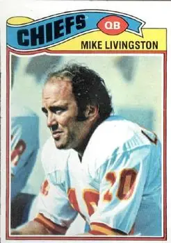 1977 Topps #58 - Mike Livingston - Kansas City Chiefs - Front