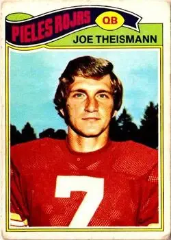1977 Topps Mexican #74 - Joe Theismann - Washington Redskins