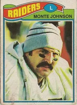 1977 Topps Mexican #77 - Monte Johnson - Oakland Raiders