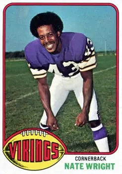 1976 Topps #521 - Nate Wright - Minnesota Vikings