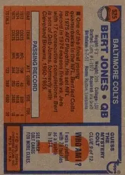 1976 Topps #525 - Bert Jones - Baltimore Colts