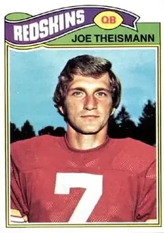 1977 Topps #74 - Joe Theismann - Washington Redskins