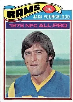1977 Topps #80 - Jack Youngblood - Los Angeles Rams