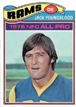 1977 Topps #80 - Jack Youngblood - Los Angeles Rams