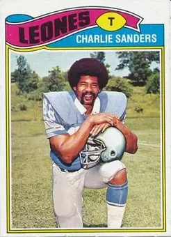 1977 Topps Mexican #85 - Charlie Sanders - Detroit Lions