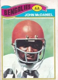 1977 Topps Mexican #89 - John McDaniel - Cincinnati Bengals