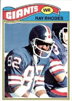 1977 Topps #98 - Ray Rhodes - New York Giants