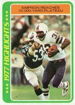 1978 Topps #4 - O.J. Simpson - Buffalo Bills