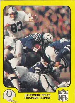 1978 Fleer Team Action #3 - Card #3 - Baltimore Colts - Front