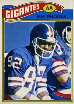 1977 Topps Mexican #98 - Ray Rhodes - New York Giants