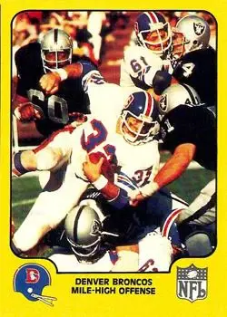1978 Fleer Team Action #15 - Card #15 - Denver Broncos - Front