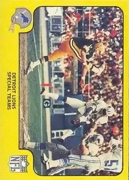 1978 Fleer Team Action #18 - Card #18 - Detroit Lions - Front