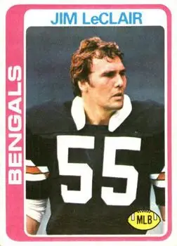 1978 Topps #14 - Jim LeClair - Cincinnati Bengals