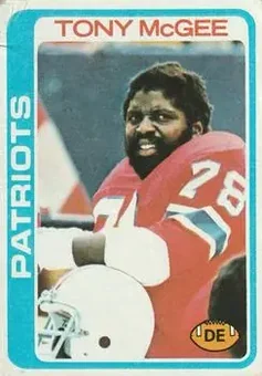 1978 Topps #16 - Tony McGee - New England Patriots