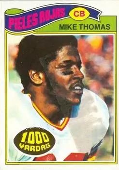 1977 Topps Mexican #115 - Mike Thomas - Washington Redskins - Front 1977 Topps Mexican #115 - Mike Thomas - Washington Redskins - Front