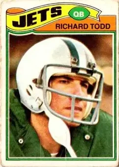 1977 Topps Mexican #118 - Richard Todd - New York Jets