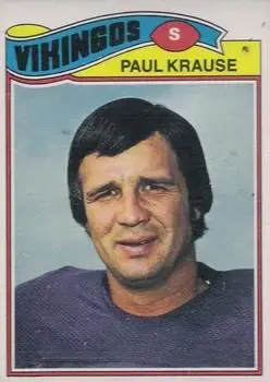 1977 Topps Mexican #125 - Paul Krause - Minnesota Vikings - Front