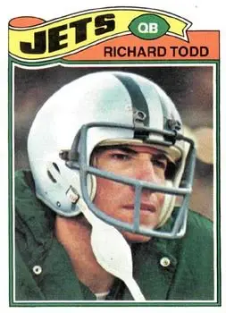 1977 Topps #118 - Richard Todd - New York Jets