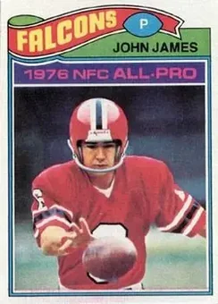 1977 Topps #120 - John James - Atlanta Falcons