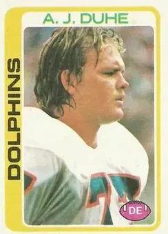 1978 Topps #22 - A.J. Duhe - Miami Dolphins