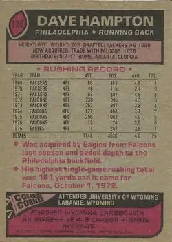 1977 Topps #126 - Dave Hampton - Philadelphia Eagles