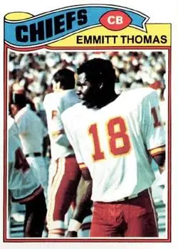 1977 Topps #129 - Emmitt Thomas - Kansas City Chiefs - Front