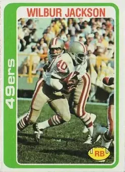 1978 Topps #38 - Wilbur Jackson - San Francisco 49ers