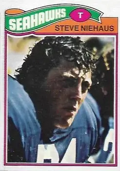 1977 Topps Mexican #132 - Steve Niehaus - Seattle Seahawks