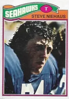 1977 Topps Mexican #132 - Steve Niehaus - Seattle Seahawks