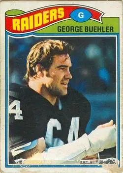 1977 Topps Mexican #137 - George Buehler - Oakland Raiders - Front 1977 Topps Mexican #137 - George Buehler - Oakland Raiders - Front