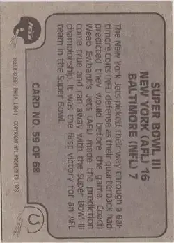 1978 Fleer Team Action #59 - Card #59 - Back 1978 Fleer Team Action #59 - Card #59 - Back