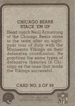 1979 Fleer Team Action #8 - Card #8 - Chicago Bears
