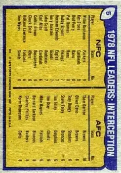 1979 Topps #5 - Card #5