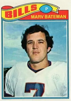 1977 Topps #142 - Marv Bateman - Buffalo Bills 1977 Topps #142 - Marv Bateman - Buffalo Bills