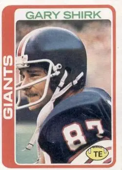 1978 Topps #54 - Gary Shirk - New York Giants