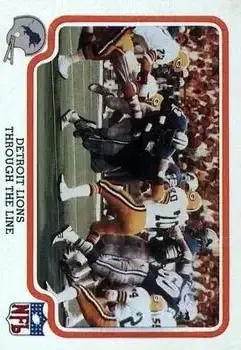 1979 Fleer Team Action #17 - Card #17 - Detroit Lions - Front