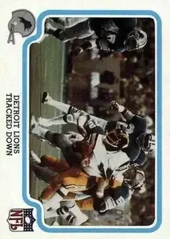 1979 Fleer Team Action #18 - Card #18 - Detroit Lions