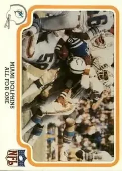 1979 Fleer Team Action #28 - Card #28 - Miami Dolphins