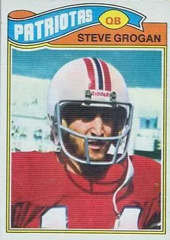 1977 Topps Mexican #165 - Steve Grogan - New England Patriots - Front