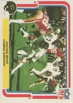 1980 Fleer Team Action #7 - Card #7 - Chicago Bears