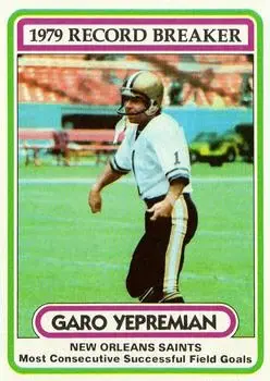 1980 Topps #6 - Garo Yepremian - New Orleans Saints